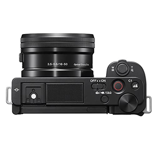 Sony ZV-E10 Mirrorless Interchangeable Lens Vlogging Camera with 16-50mm Lens, Black - Bundle with E 55-210mm f/4.5-6.3 OSS High Definition Telephoto Lens