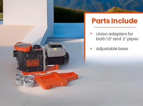 BLACK+DECKER Variable Speed Pool Pump Inground with Filter Basket