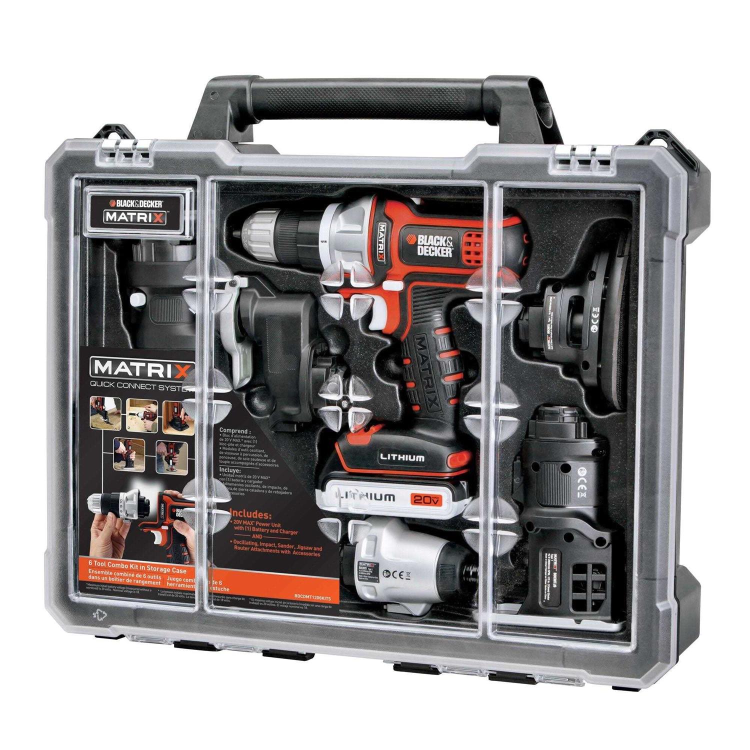 Black+decker 20V Max Matrix Cordless Combo Kit 6-Tool BDCDMT1206KITWC - Shop Hardware Tools Online Store