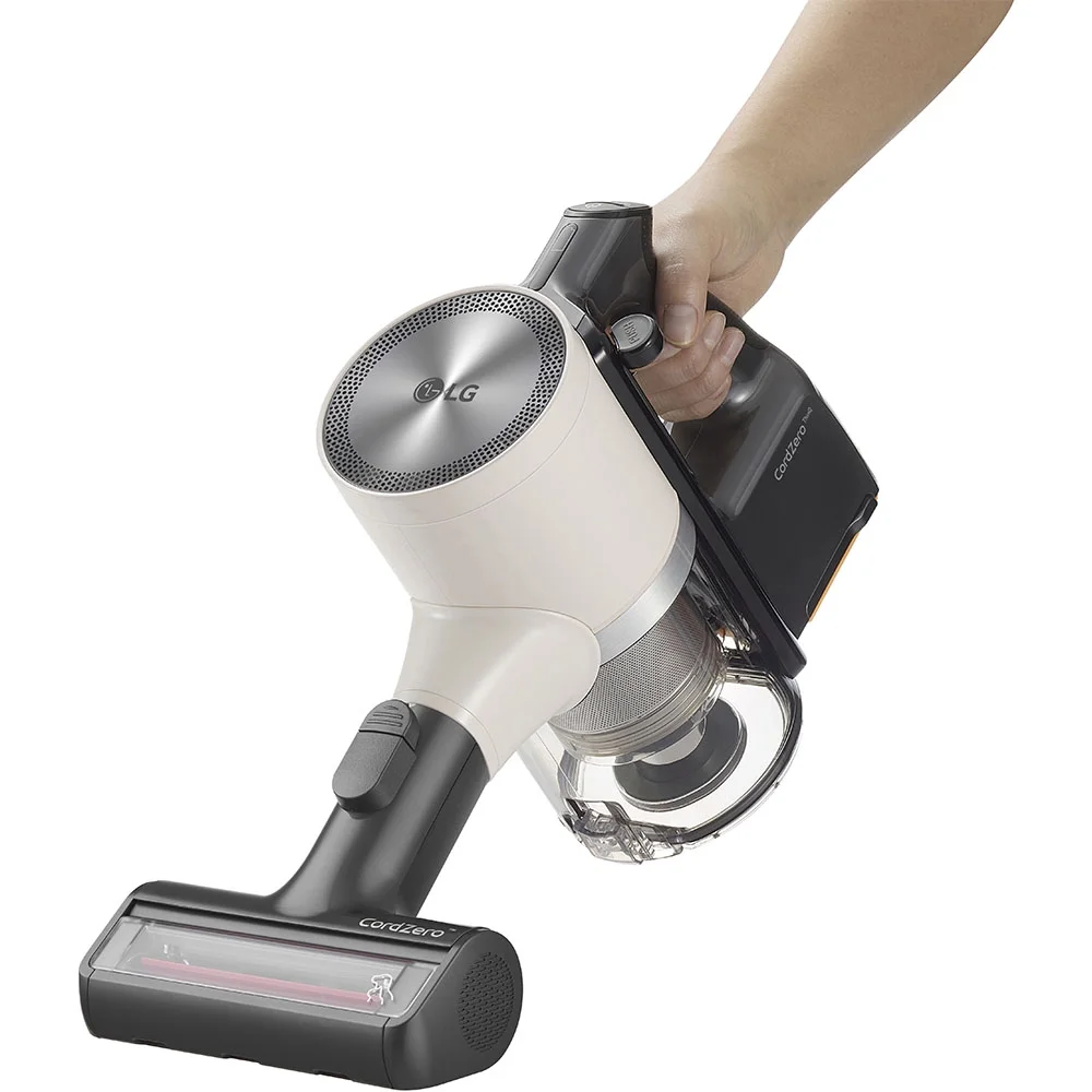 LG - A939KBGS CordZero All in One Auto Empty Cordless Stick Vacuum - Sand Beige