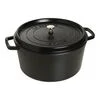 Staub 13.25 Qt. Cast Iron Round Dutch Oven in Black