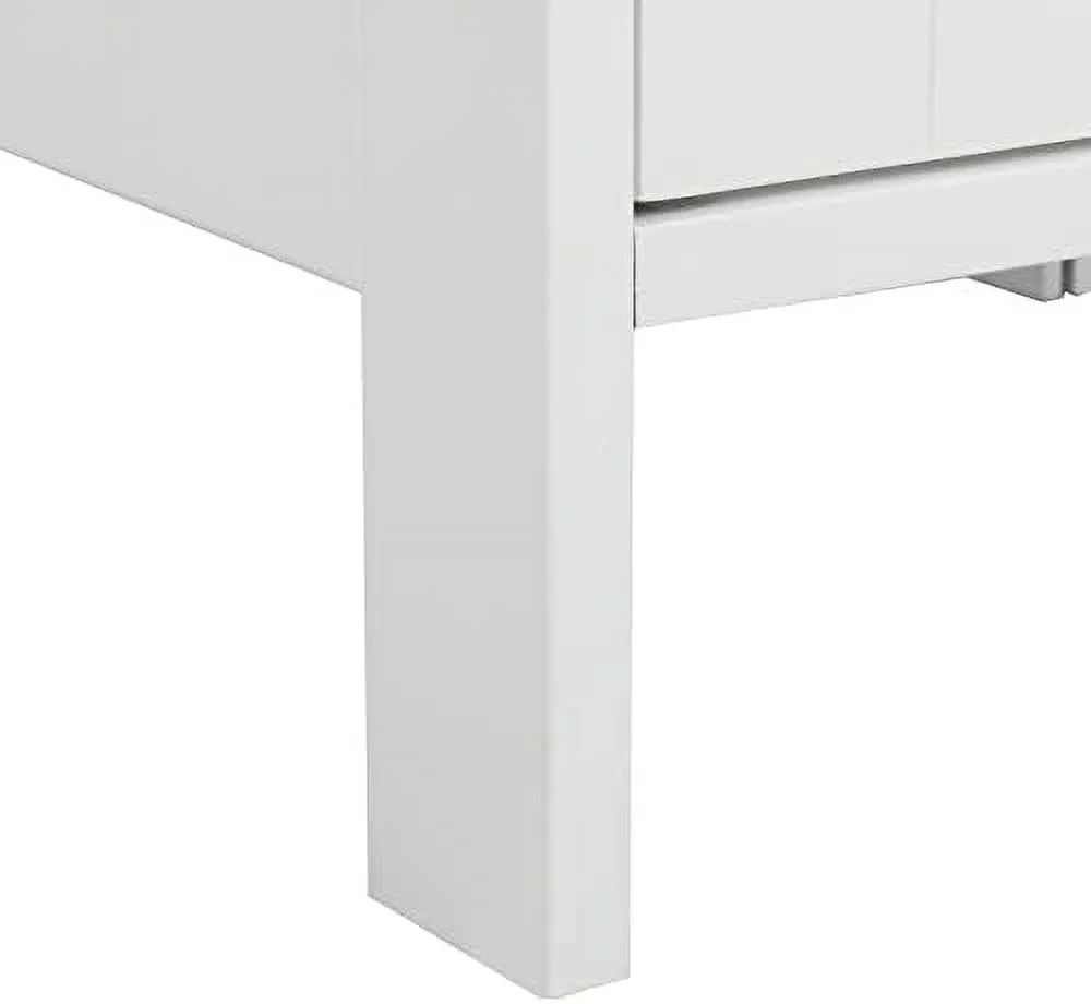 HBBOOMLIFE Bathroom Floor Cabinet  Freestanding Bathroom Cabinet with 4 Drawers  Side  Cabinet for Bathroom  Living Room  Bedroom (White  11.8" W x 11.8" D x 32.3" H) - Curated Treasures Market