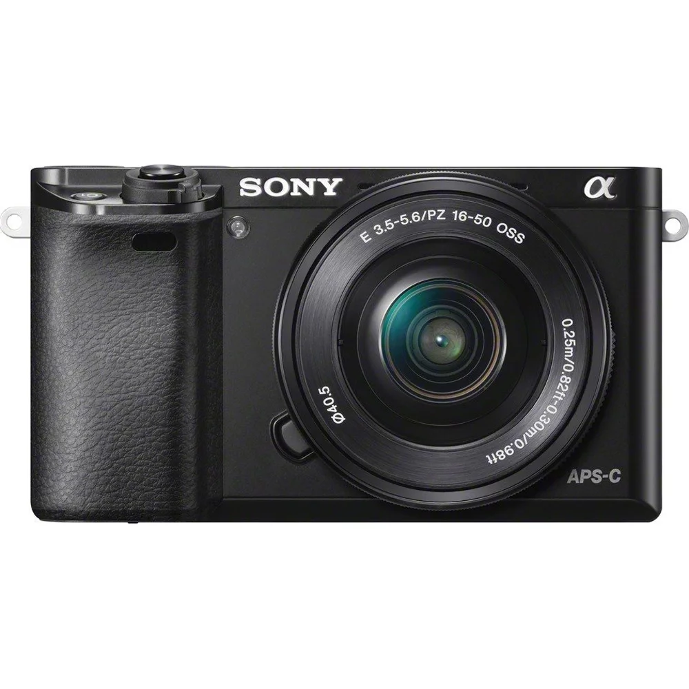 Sony Alpha a6000 24.3MP Mirrorless Camera 16-50mm & 55-210mm Zoom Lens (Black) + 64GB Accessory Bundle + Large Gadget Bag + Extra Battery+Wide Angle Lens+2x Telephoto Lens+Flash+Remote+Tripod