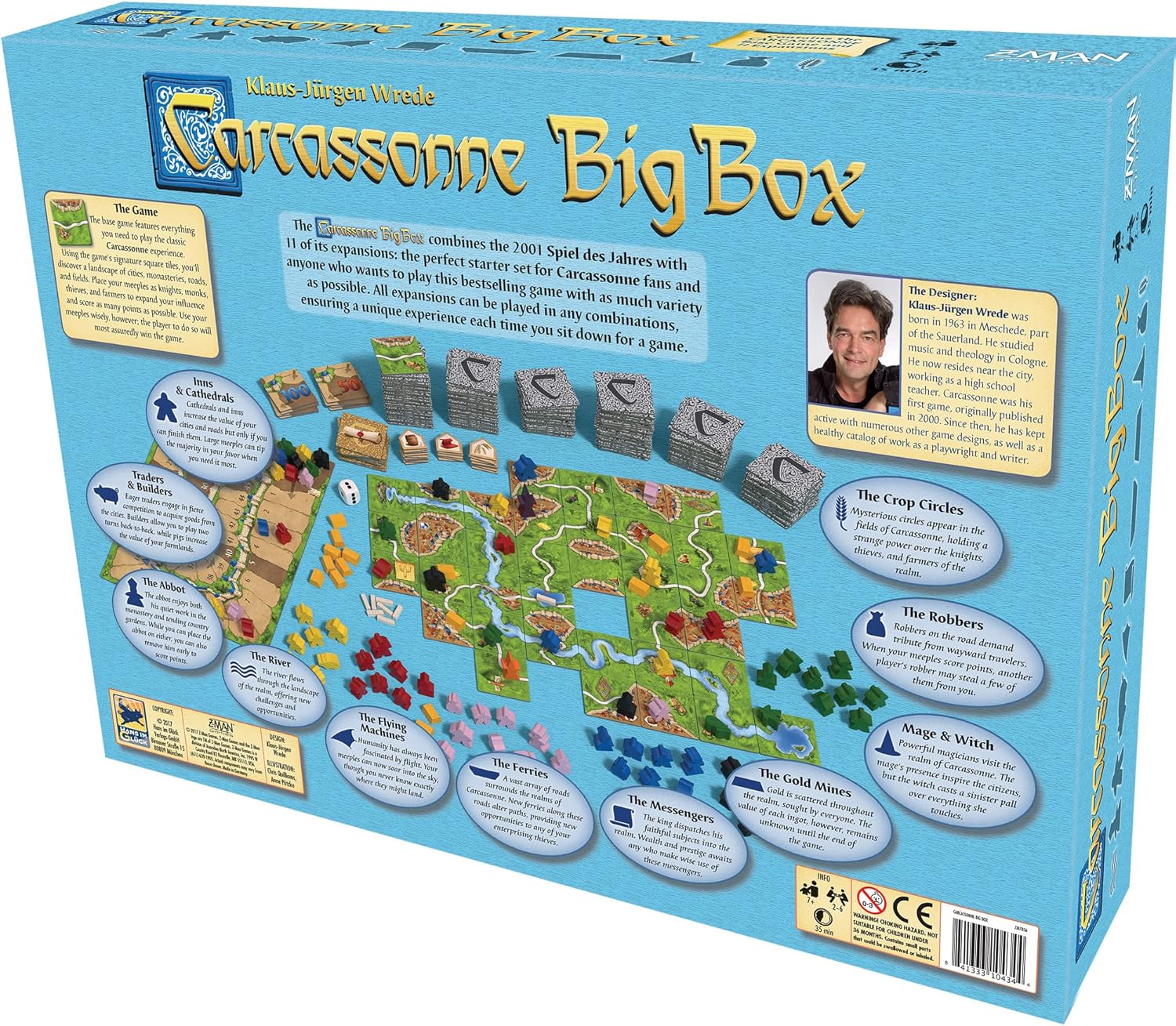 Carcassonne Board Game Big Box (BASE GAME & 11 EXPANSIONS) | Family Board Game | Board Game for Adults and Family | Medieval Strategy Board Game | Ages 7 and up | 2-6 Players | Made by Z-Man Games