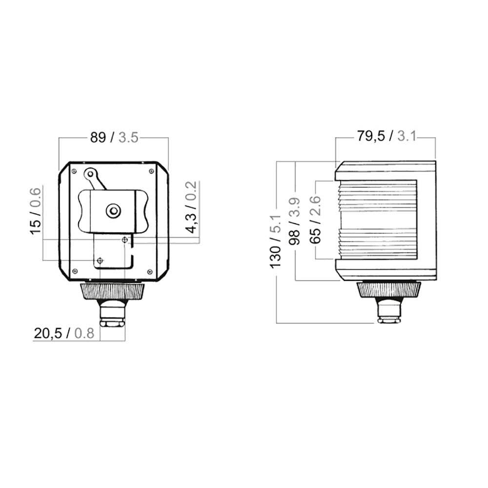 Aqua Signal - Series 40 Bi-Color Side Mount Light - Black Housing