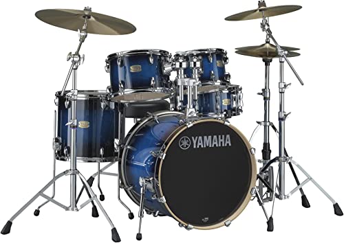 Yamaha Stage Custom Birch 5pc Shell Pack with a 22" Kick 14” Snare Drum in Matte Surf Green for Students and Working Drummers (SBP2F50MSG)