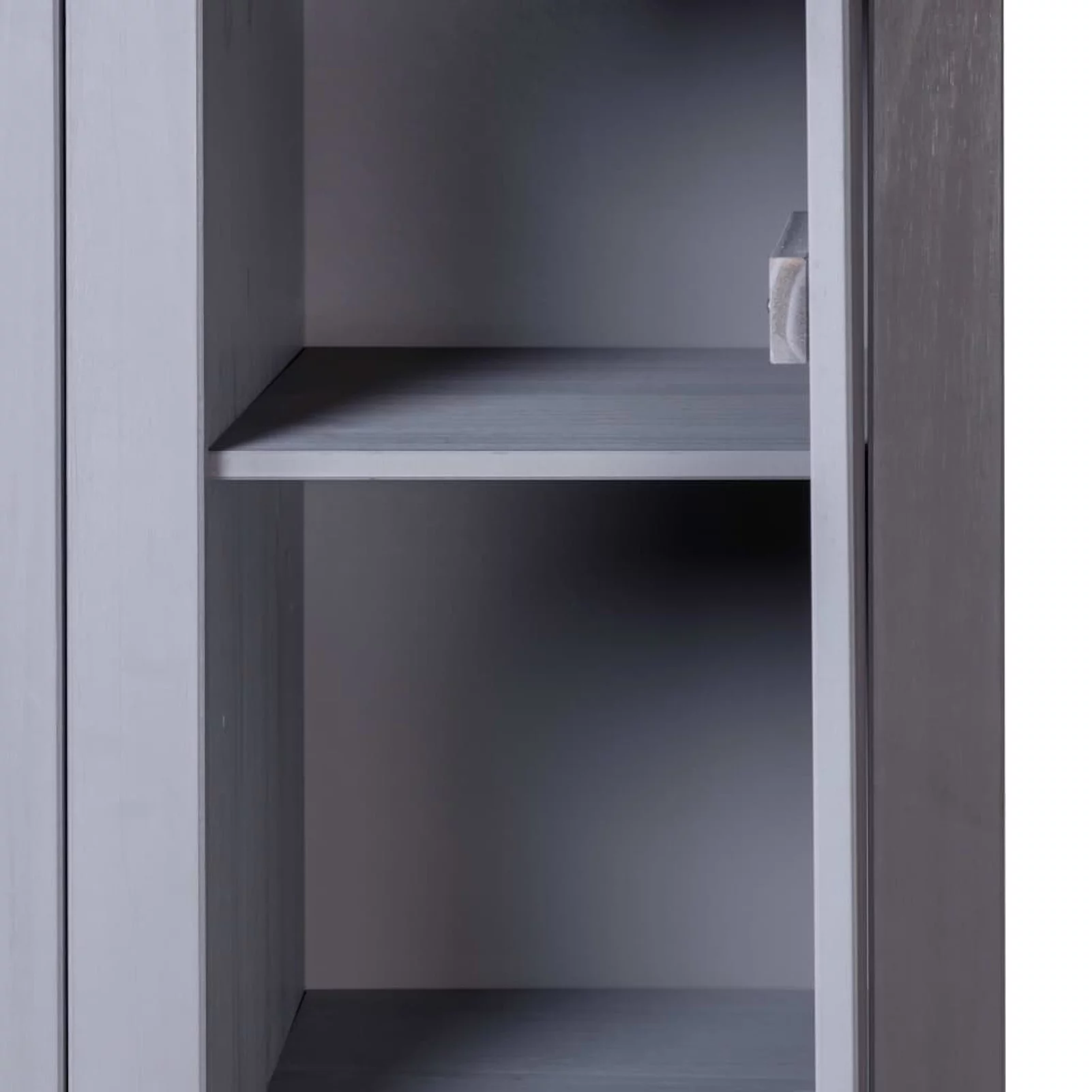 Tomshoo 3-Door Wardrobe Gray 46.5"x19.7"x67.5" Pine Panama