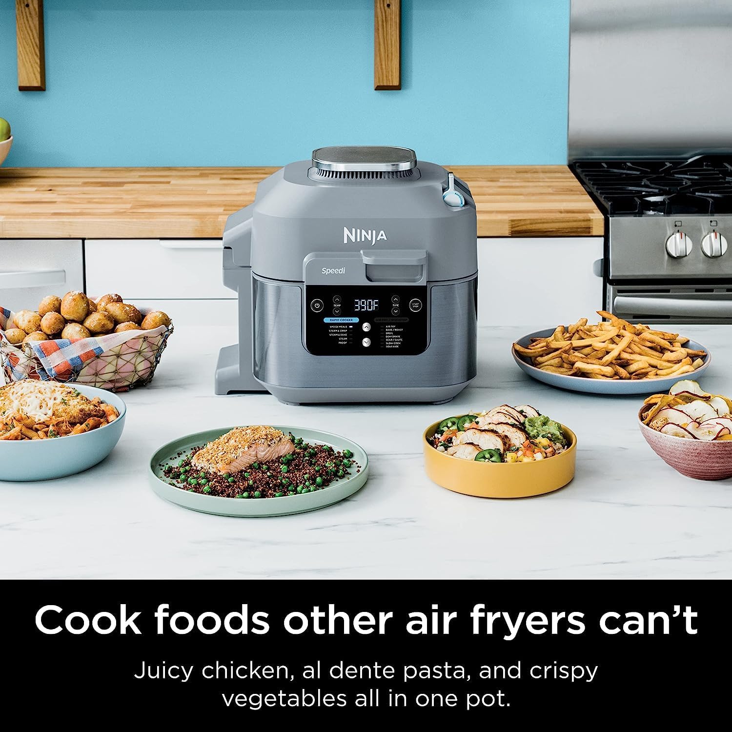 Ninja 6 Quart Speedi 12-in-1 Rapid Cooker and Air Fryer (Renewed) Bundle with 2 Year Enhanced Protection Pack