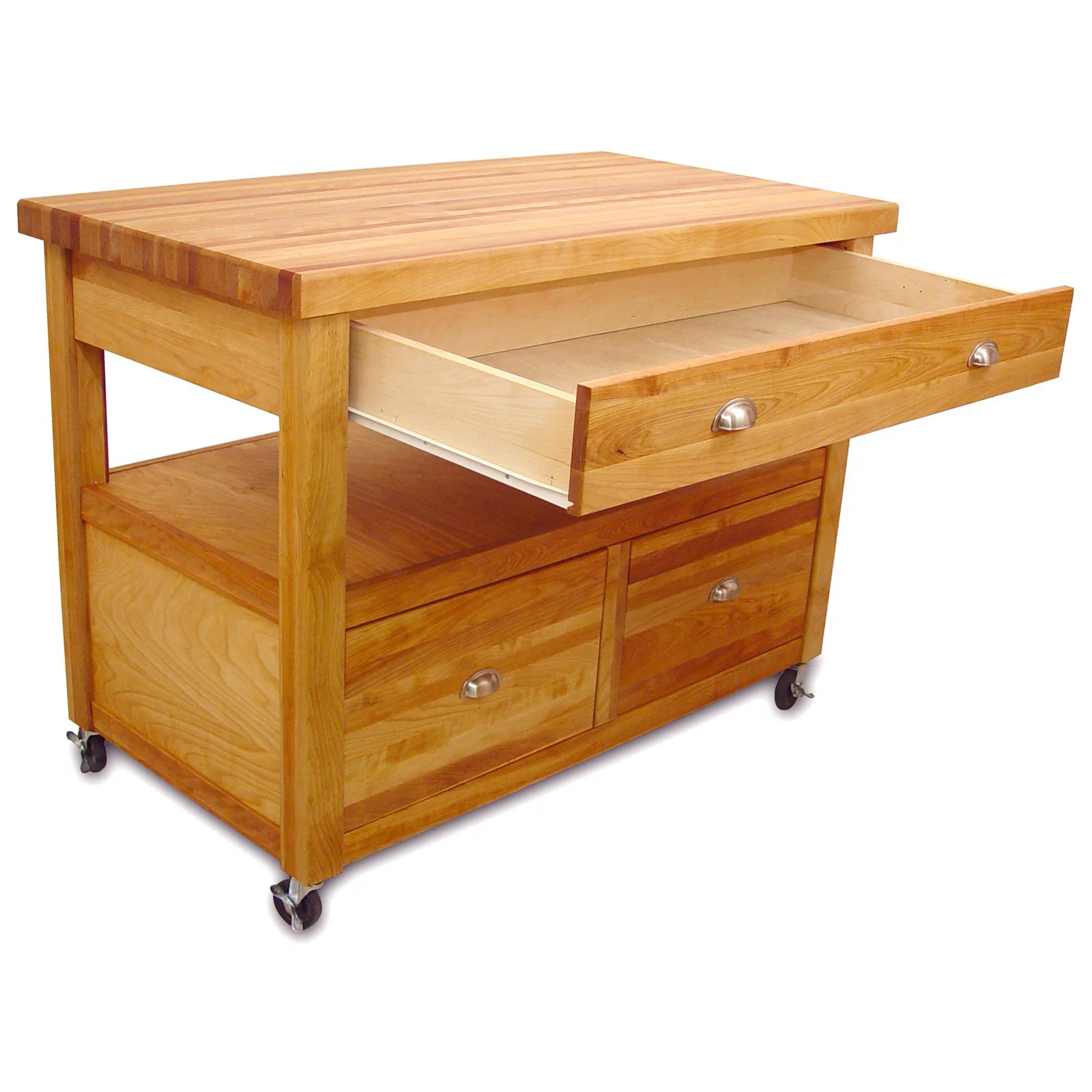 Catskill Grand Americana Butcher Block Island Workcenter in Natural
