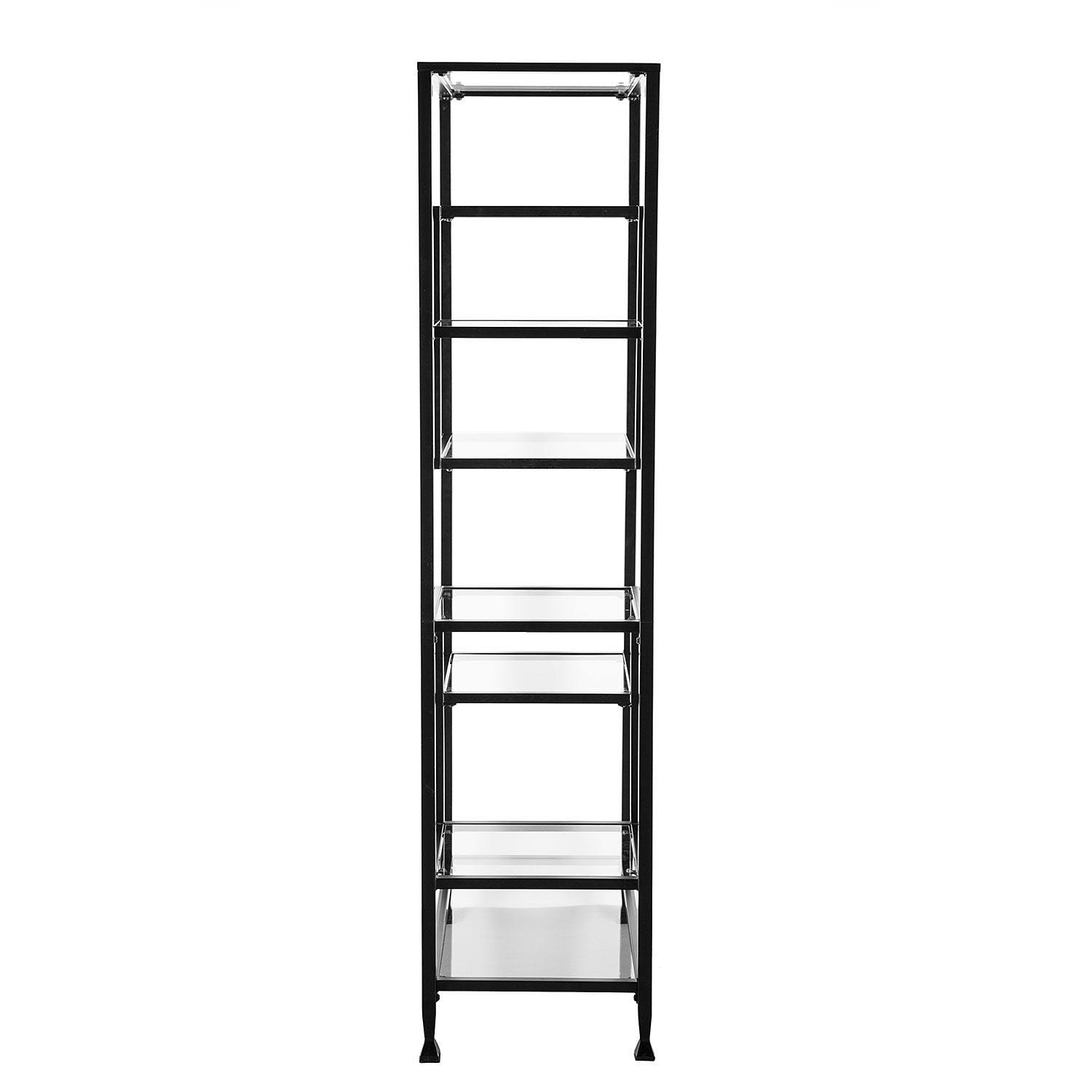 SEI Bakerton Asymmetrical Bookcase, Black