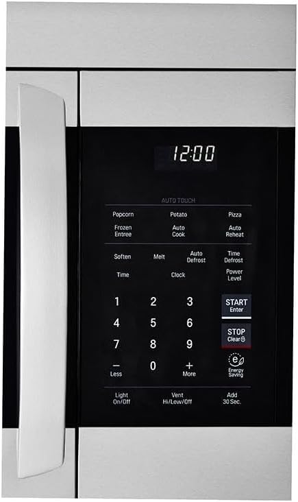 LG 1.7 Cubic Feet Over-the-Range Microwave Oven with EasyClean Interiors and One Touch Settings (Stainless Steel)