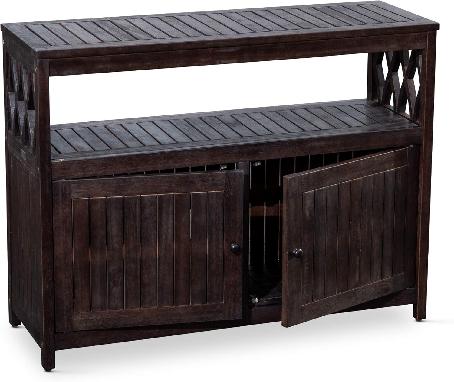 DTY Outdoor Living Longs Peak Eucalyptus Sideboard, Driftwood Gray