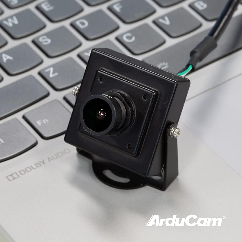 Arducam 1080P Low Light WDR USB Camera Module with Metal Case, 2MP 1/2.8” CMOS IMX291 120 Degree Wide Angle Mini UVC Webcam Board with Microphone, 3.3ft/1m Cable for Windows Linux Mac OS