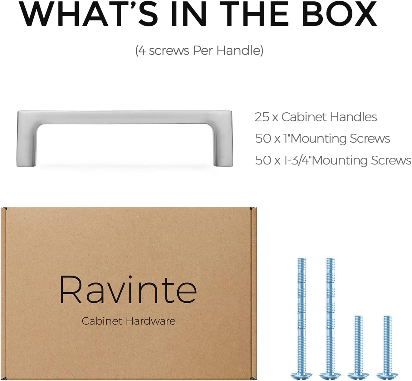 Ravinte 30 Pack Solid 5 Inch Kitchen Square Cabinet Handles Brushed Nickel Cabinet Pulls Drawer Pulls Kitchen Cabinet Hardware Kitchen Handles