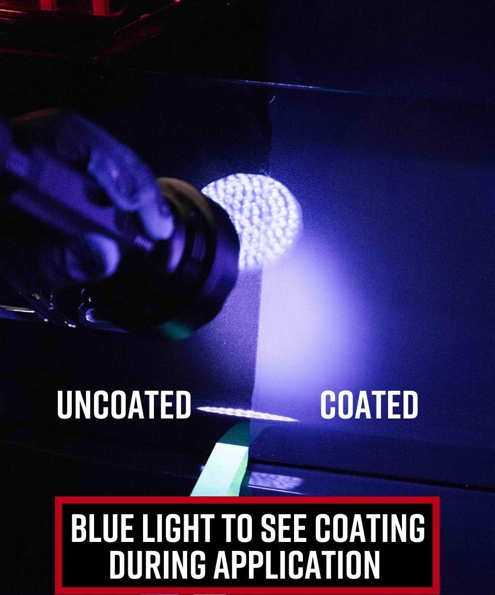 Adam's UV Paint Ceramic Coating Complete Kit - 9H Ceramic Coating Kit W/UV Flashlight | 5+ Years of Protection | Apply After Car Wash Clay Bar Car Polisher | Car Detailing Kit Boat RV Motorcycle