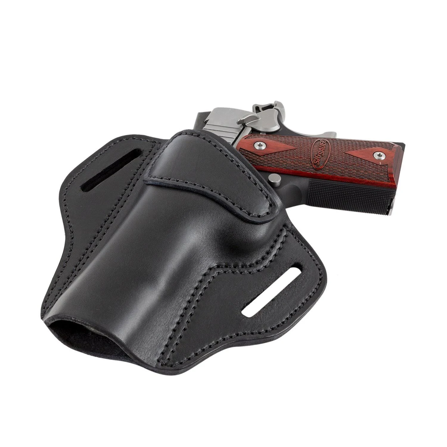 The Ultimate 2 Slot OWB Leather Gun Holster | Relentless Tactical Right Handed / Brown