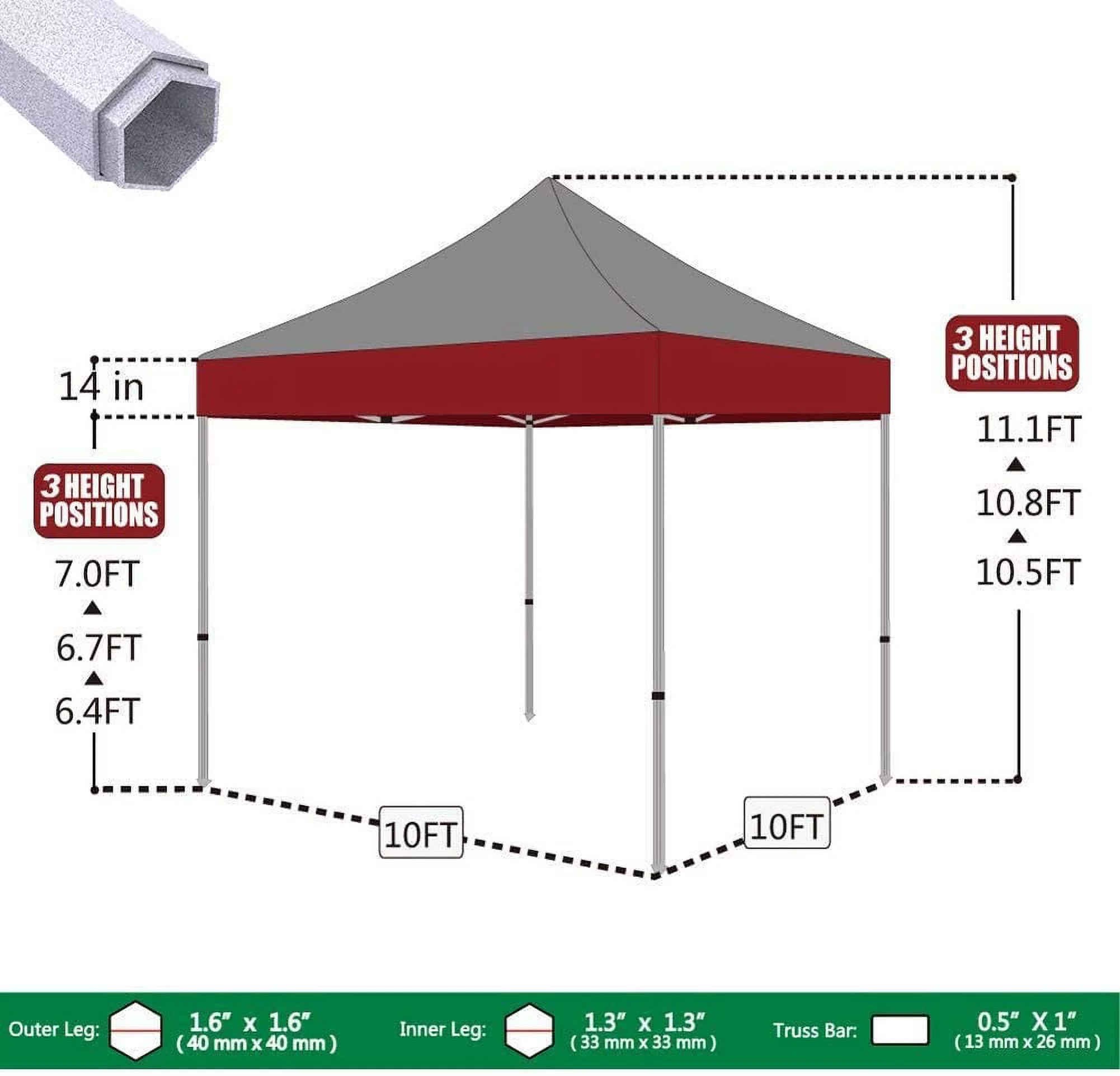 Eurmax Premium 10x10 Ft Ez Pop up Canopy Tent with Removable Sidewalls Bonus Wheeled Bag (Purple)