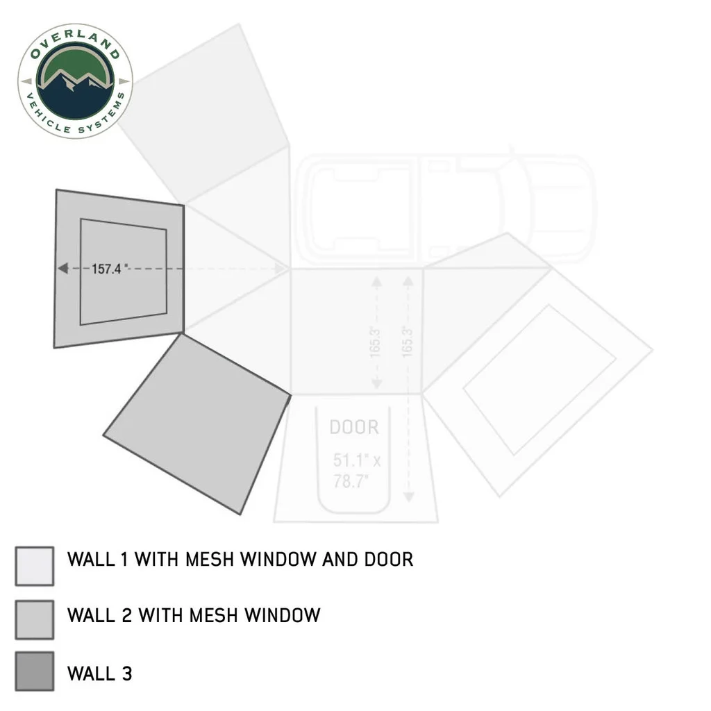 OVS Nomadic Awning 270 Passenger Side Wall 2 With Window 18139910