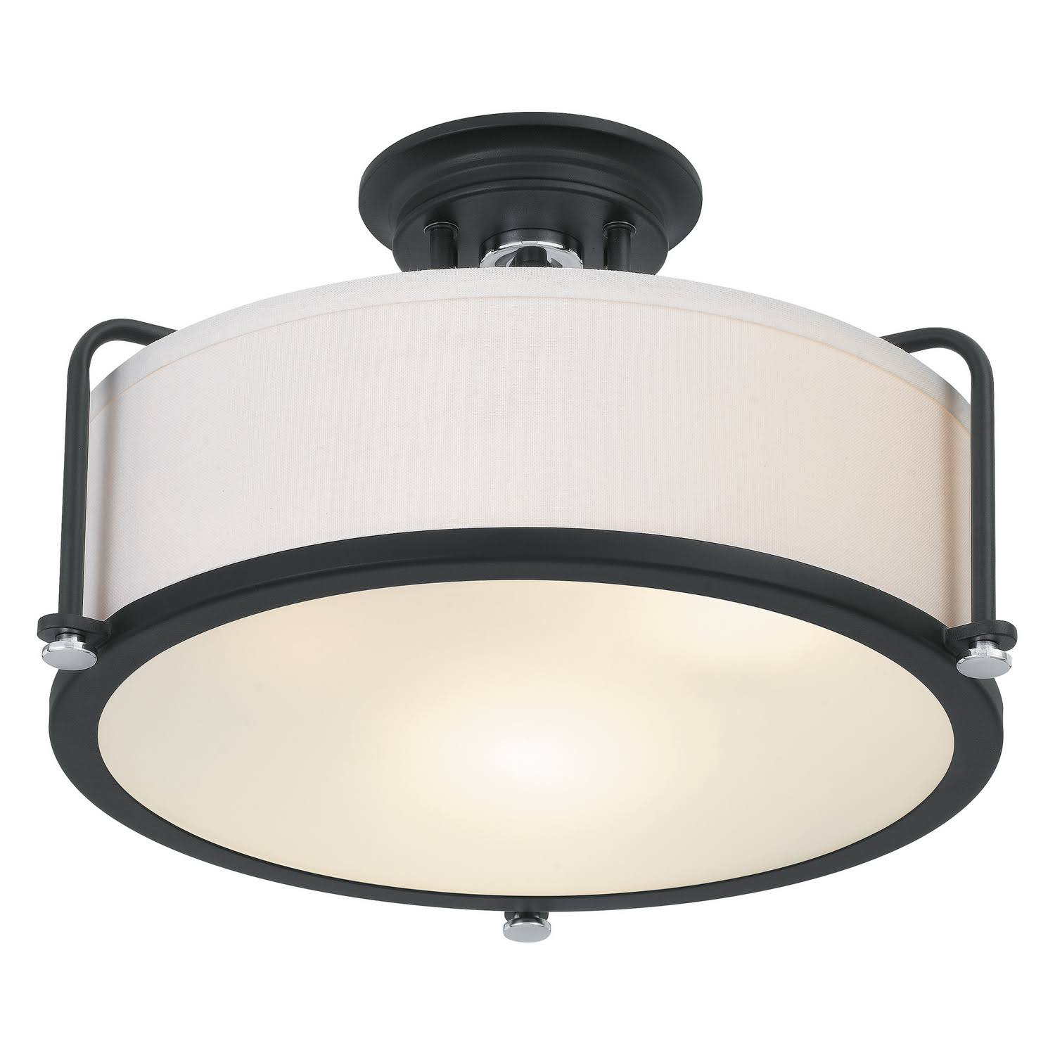 Quoizel Calvary 3-Light Semi-Flush Mount - Earth Black - QF1715EK