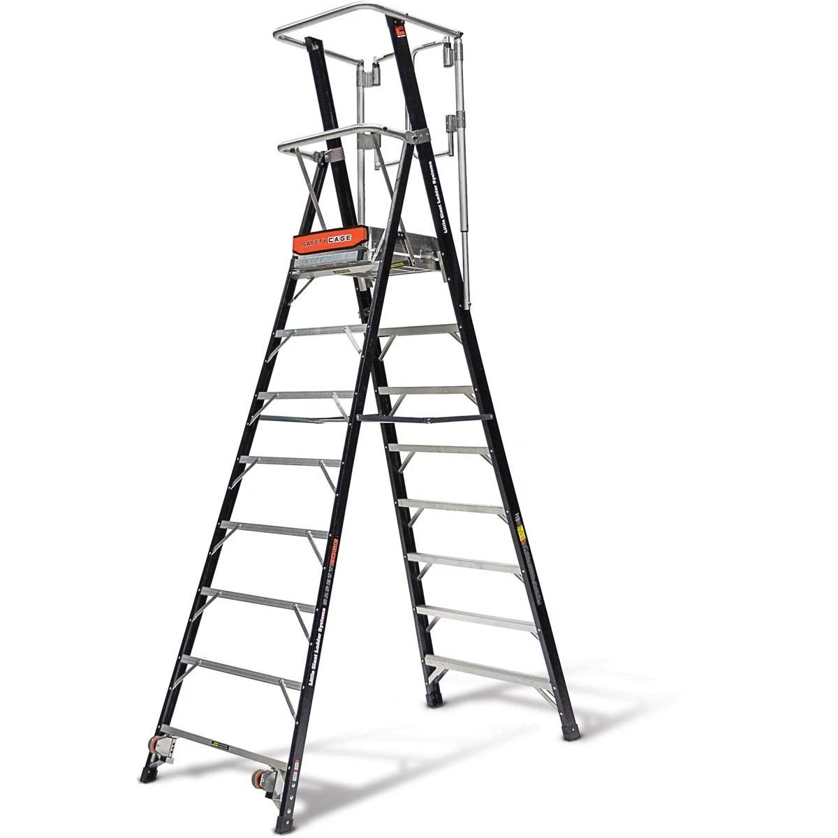Little Giant Cage-Safety Fiberglass 2& Ladder 19602