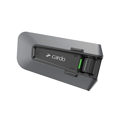 Cardo PACKTALK Edge Motorcycle Bluetooth Communication System Headset Intercom - Single Pack, Black