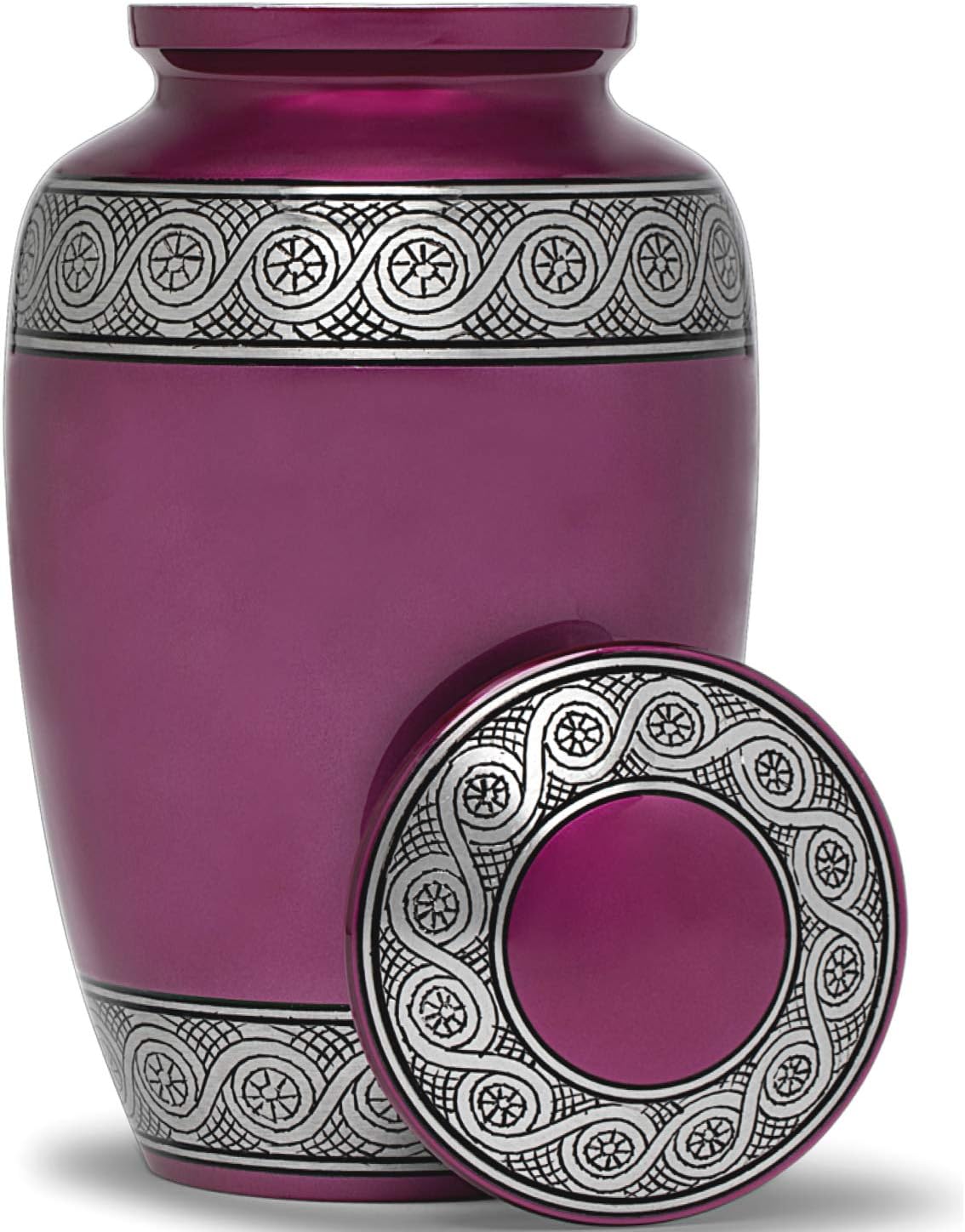 Eternal Harmony Cremation Urn for Human Ashes | Memorial Urn Carefully Handcrafted with Elegant Finishes to Honor and Remember Your Loved One | Adult Urn Large Size with Beautiful Velvet Bag (Blue)