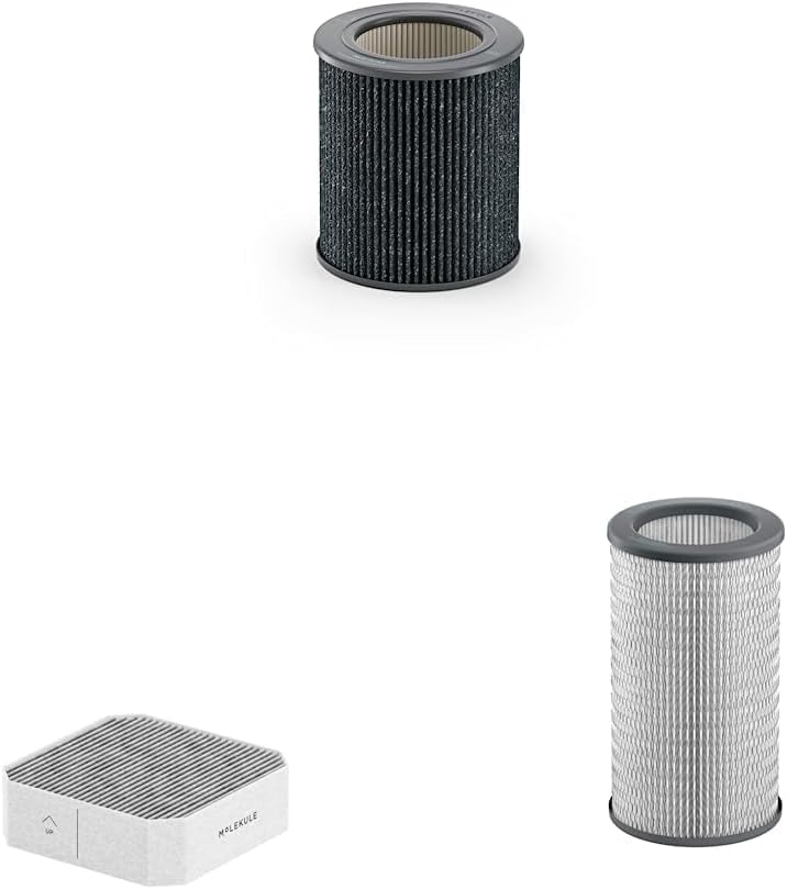Molekule PECO-HEPA Tri-Power Filter Air Mini and Mini+ | Air Purifier Replacement Filters with PECO and HEPA Technology & Molekule Air Pre-Filter (2pk) & Molekule Air-PECO Filter, White