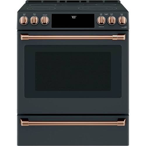Cafe Brushed Bronze Front Control Electric Knobs and Handle Kit-CXFCEHKPMBZ