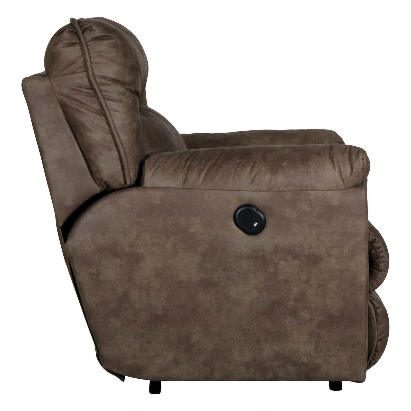 Catnapper Thompson Power Wall Hugger Recliner in Brown Polyester Fabric