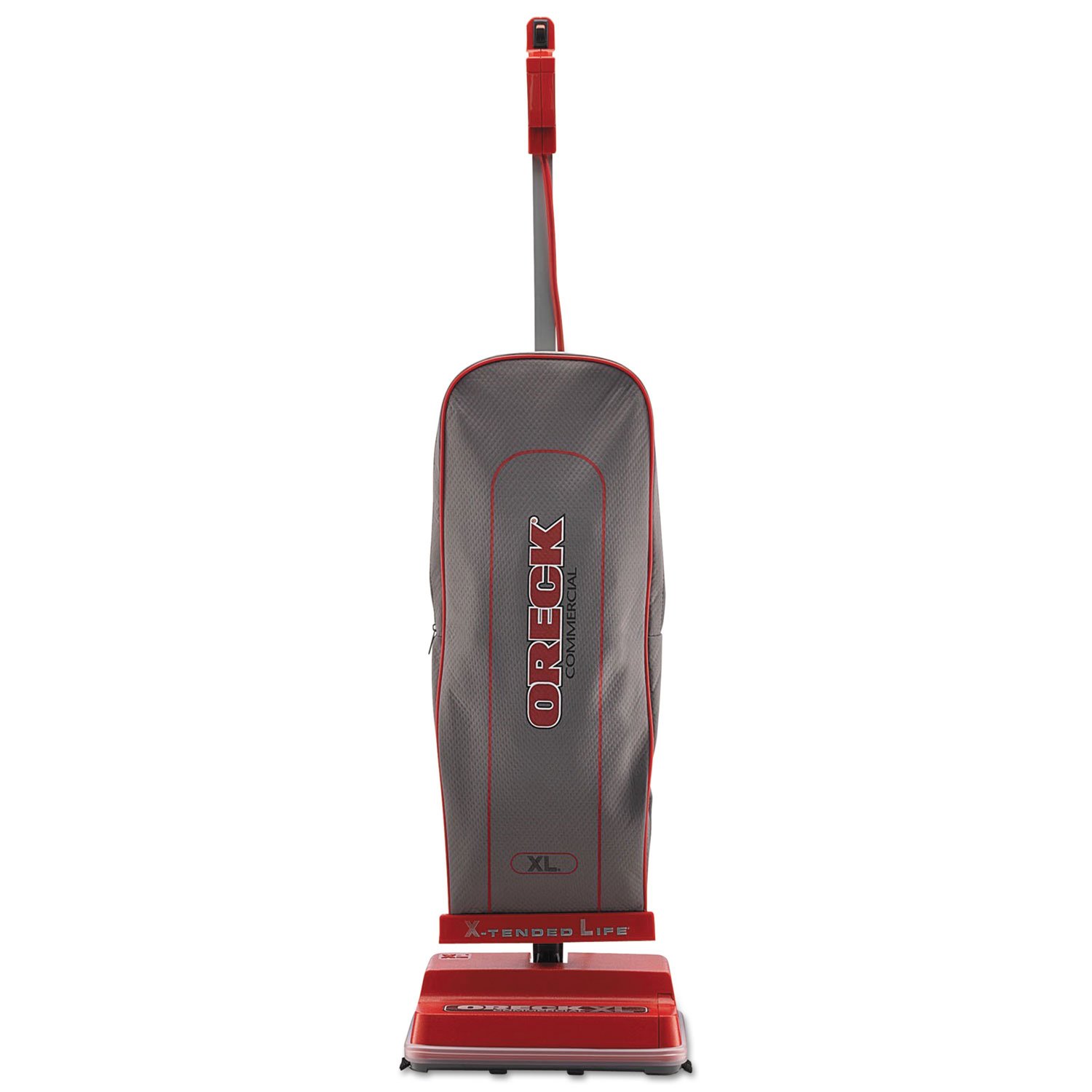Oreck Commercial U2000R-1 Commercial Upright Vacuum, 120 V, Red/Gray, 12 1/2 X 6 3/4 X 47 3/4