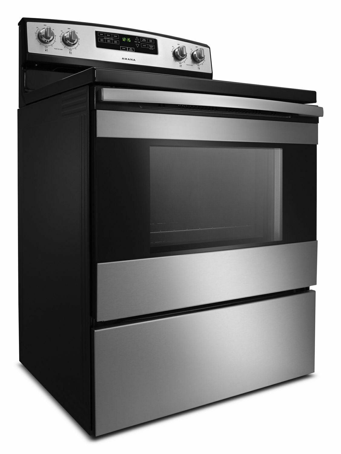 Amana 30-Inch Electric Range with Bake Assist Temps - Stainless Steel
