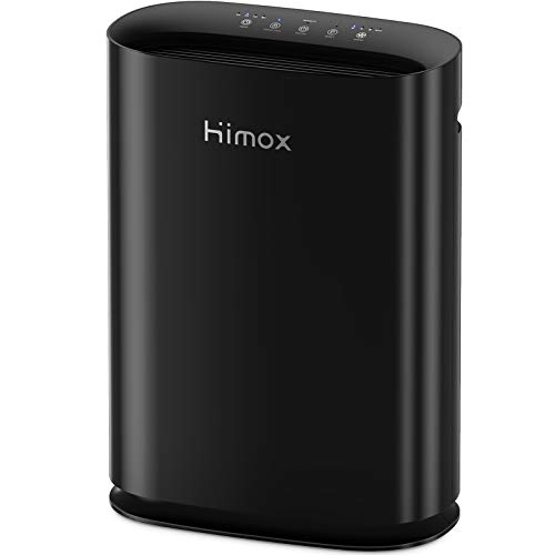 HIMOX Air Purifier Large Room for Home Allergies Pet Dander, Medical Grade H13 True HEPA Filter, Ultra Quiet Sleep Mode, Remove 99.97% Dust Mold Pollen for Bedroom Office