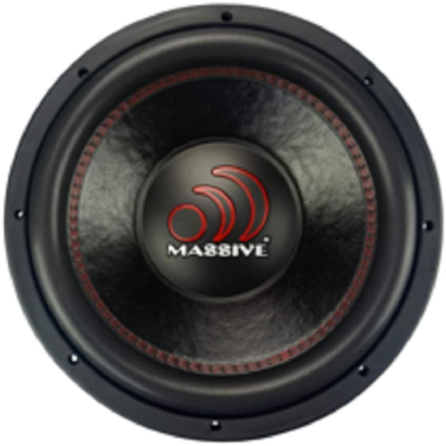Massive Audio GTX124 – 12 Inch Car Audio Subwoofer, High Performance Subwoofer for Cars, Trucks, Jeeps - 12" Subwoofer 700 Watt RMS, 1400w MAX Dual 2 Ohm, 2.5 Inch Voice Coil. Sold Individually