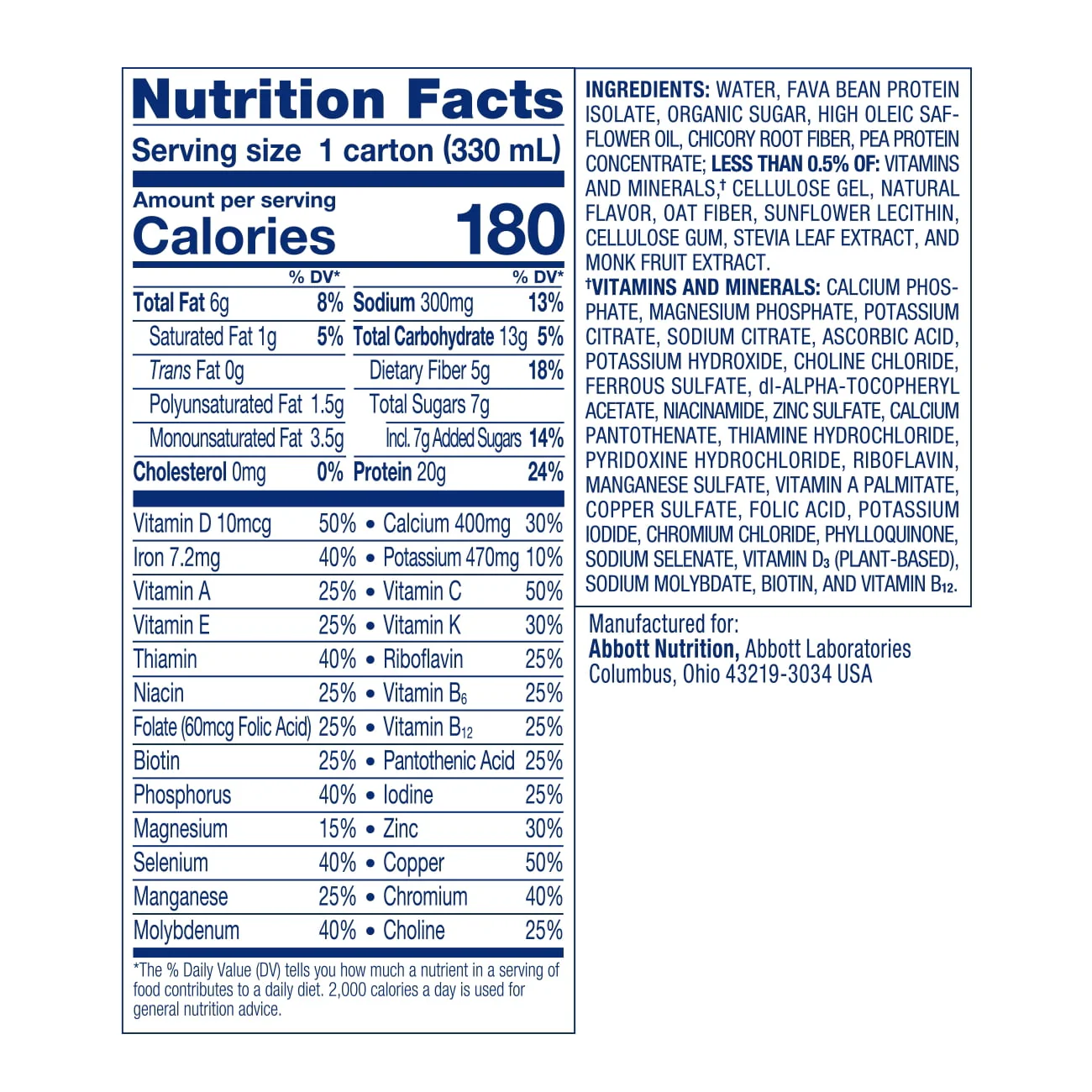 Ensure Plant-Based Vegan Protein Vanilla Nutrition Shake | 12 Pack