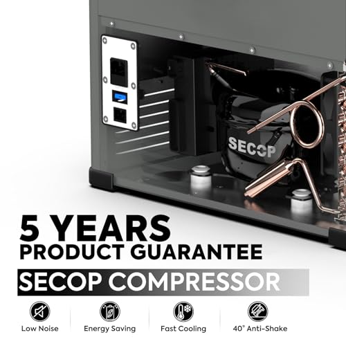 ICECO VL65 Quart Series Dual Zone Portable Refrigerator with SECOP Compressor, 65 Liters Deep Freezer, DC 12/24V, AC 110-240V, 0℉ to 50℉, Home & Car Use