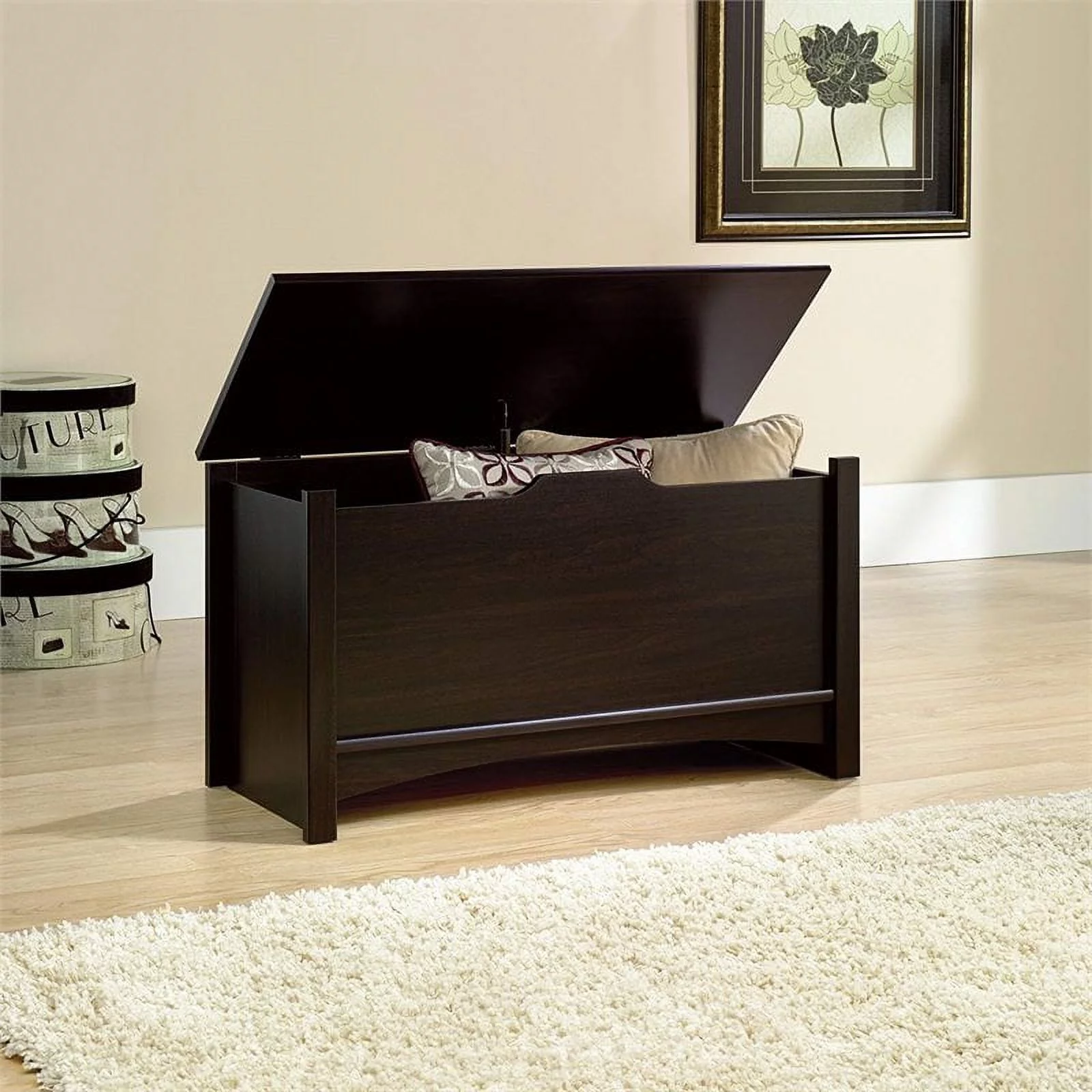 Pemberly Row Wood Storage Chest/ Storage Bench in Jamocha Wood