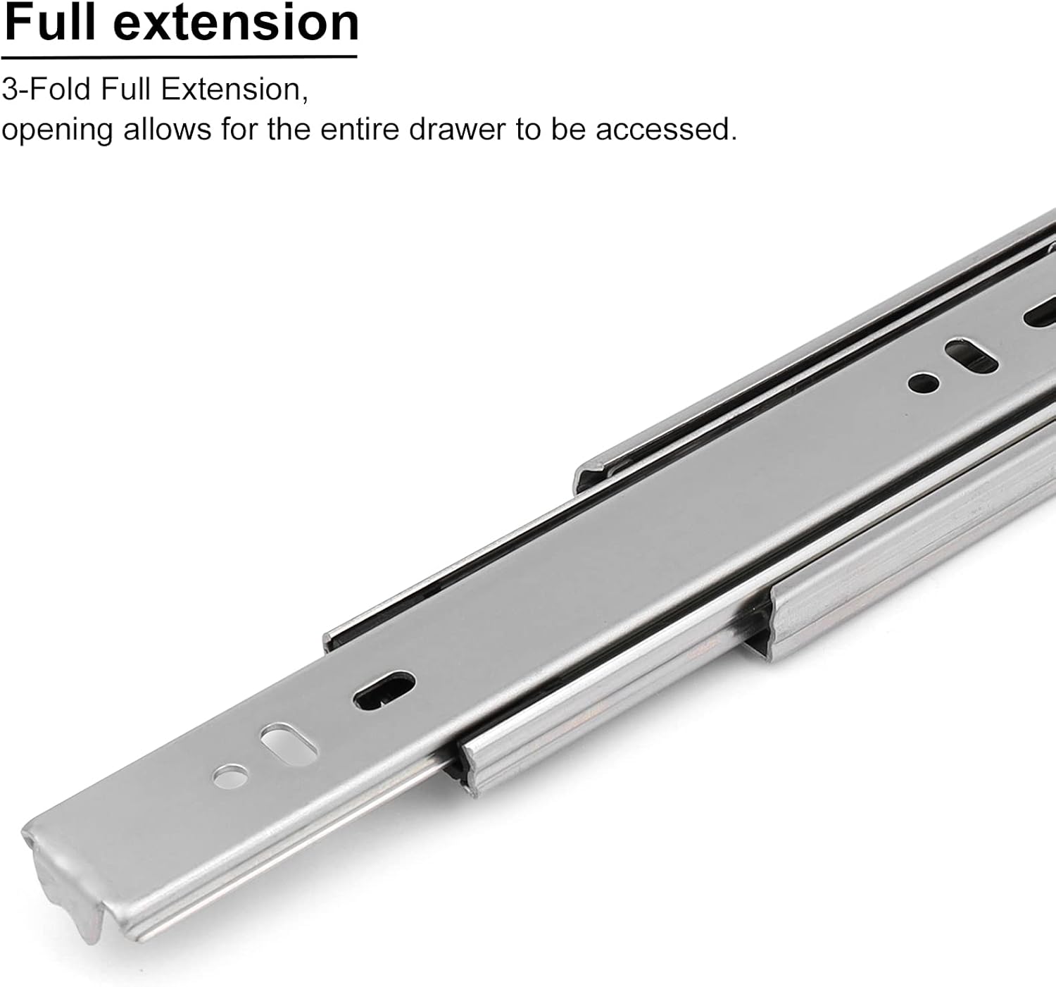 6 Pair DECORITEN 18 inch Soft Close Drawer Slide Full Extension, Ball Bearing Cabinet Hardware Rails with Rear Mounting Brackets, Side/Bottom Mount