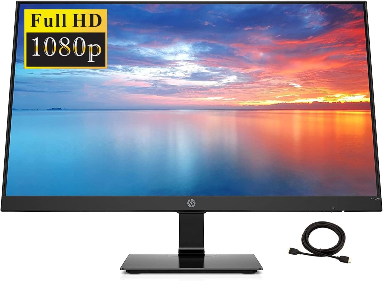 2022 Premium HP 24f 75Hz 24 Widescreen IPS LED FHD 1080P Anti-Glare Monitor for Business and Student, 5 ms Response Time, FreeSync, HDMI VGA, 178°, AllyFlex HDMI Cable
