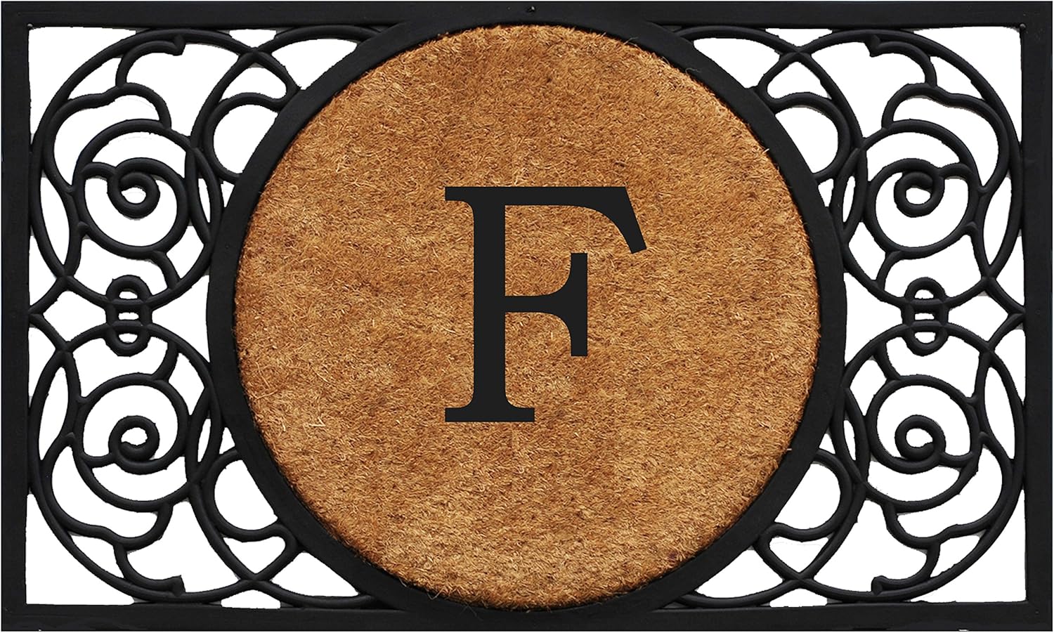 Calloway Mills 180031830B Armada Circle Monogram Doormat, 18" x 30" (Letter B)