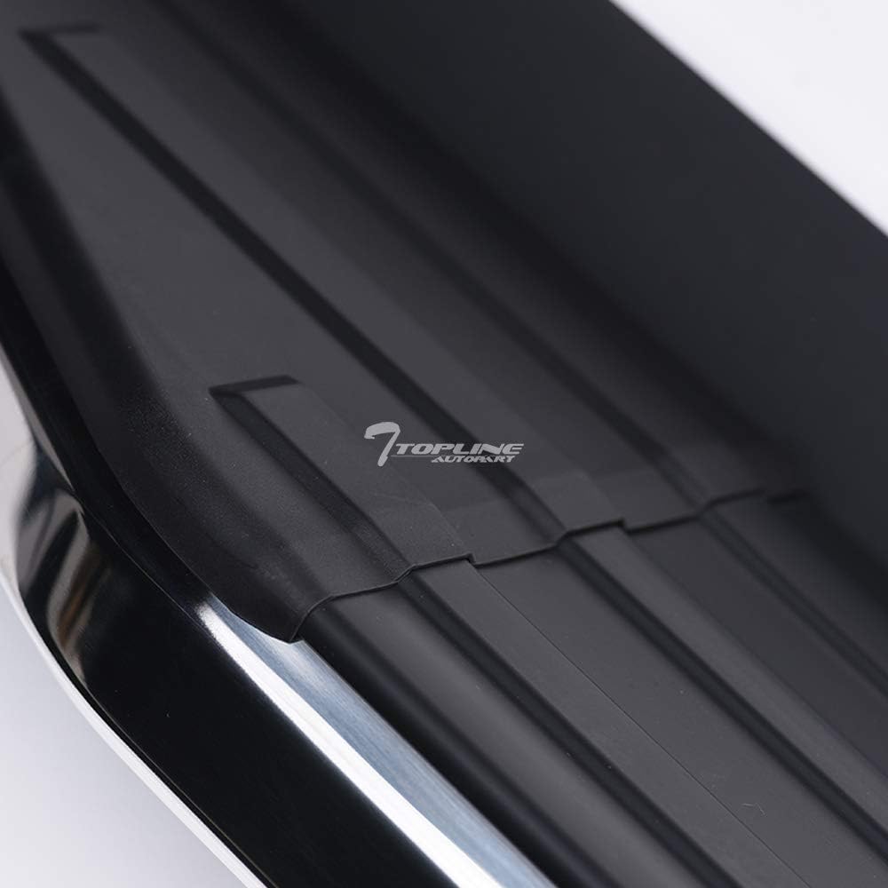 TLAPS 6 VP Style Black With Chrome Trim Aluminum Side Step Rail Running Boards For Nissan Frontier 05-21 / Suzuki Equator 09-12 Crew Cab