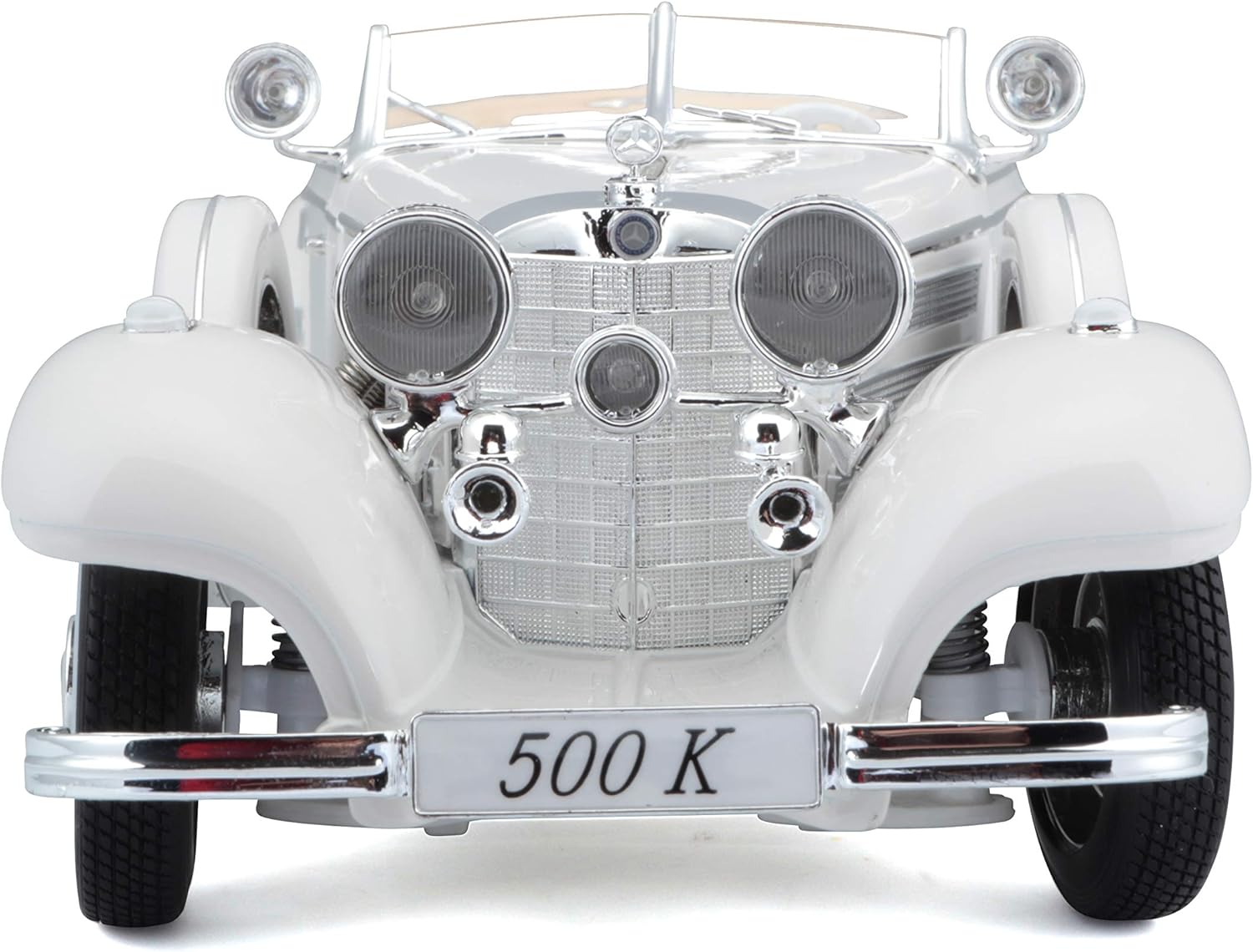 Maisto 1:18 Scale 1936 M-B 500 K Type Specialroadster Diecast Vehicle , White
