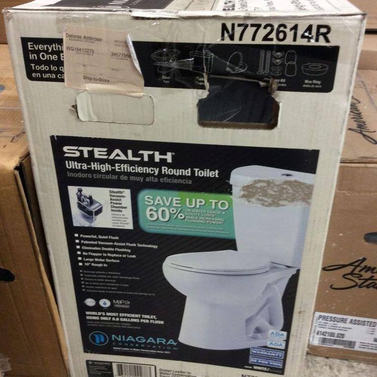 Niagara Stealth 10 in. Rough-In 2-Piece 0.8 GPF Single Flush Round Front Toilet in White
