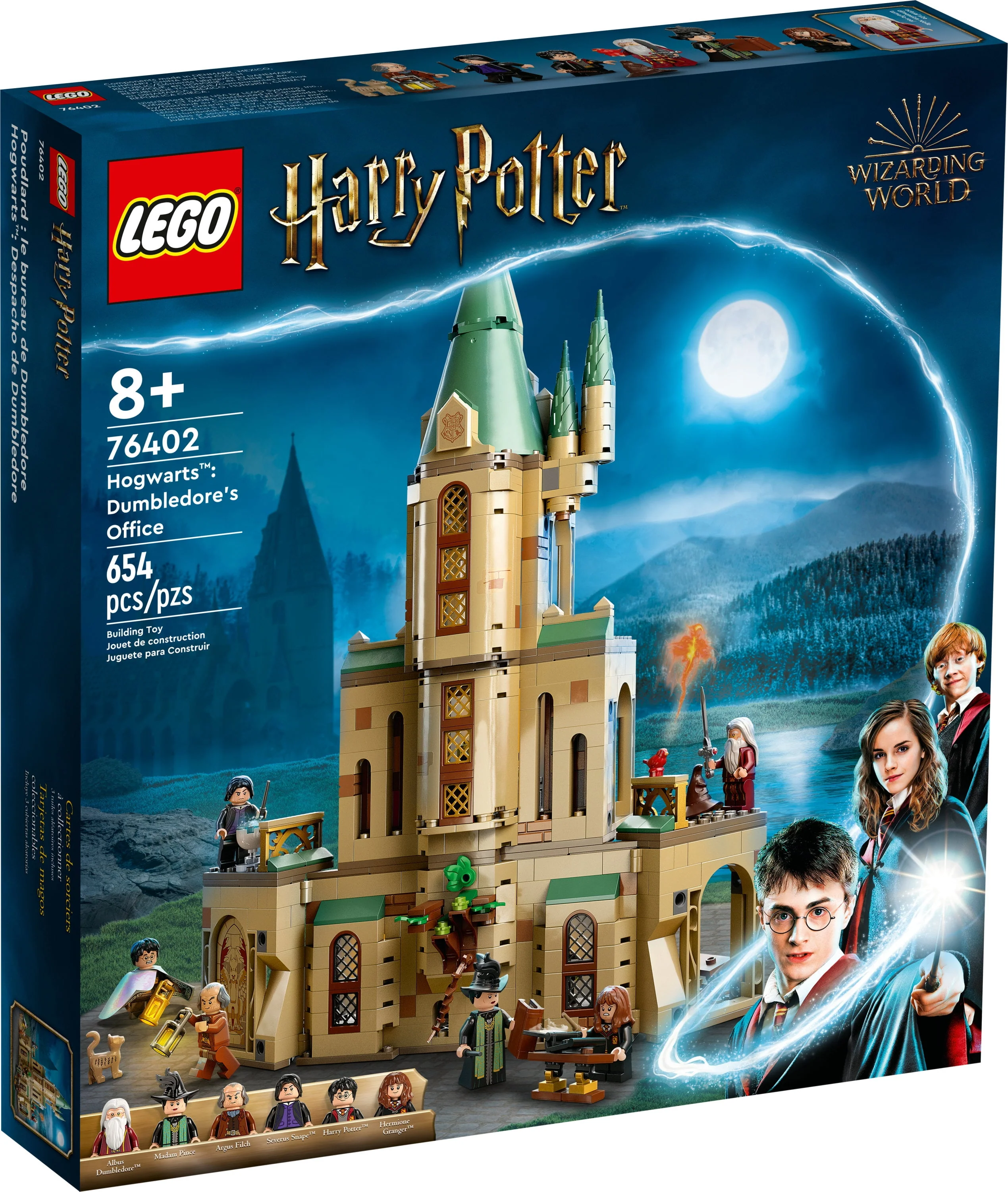 LEGO Harry Potter Hogwarts: Dumbledore's Office 76402 Castle Toy, Set with Sorting Hat, Sword of Gryffindor and 6 Minifigures, for Kids Aged 8 Plus