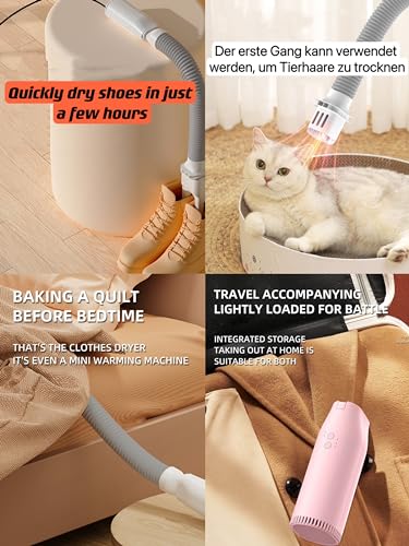 sandanfine portable dryer, multifunctional dryer, drying hose, shoe dryer, large cloth cover can be used for drying pet hair and other functions