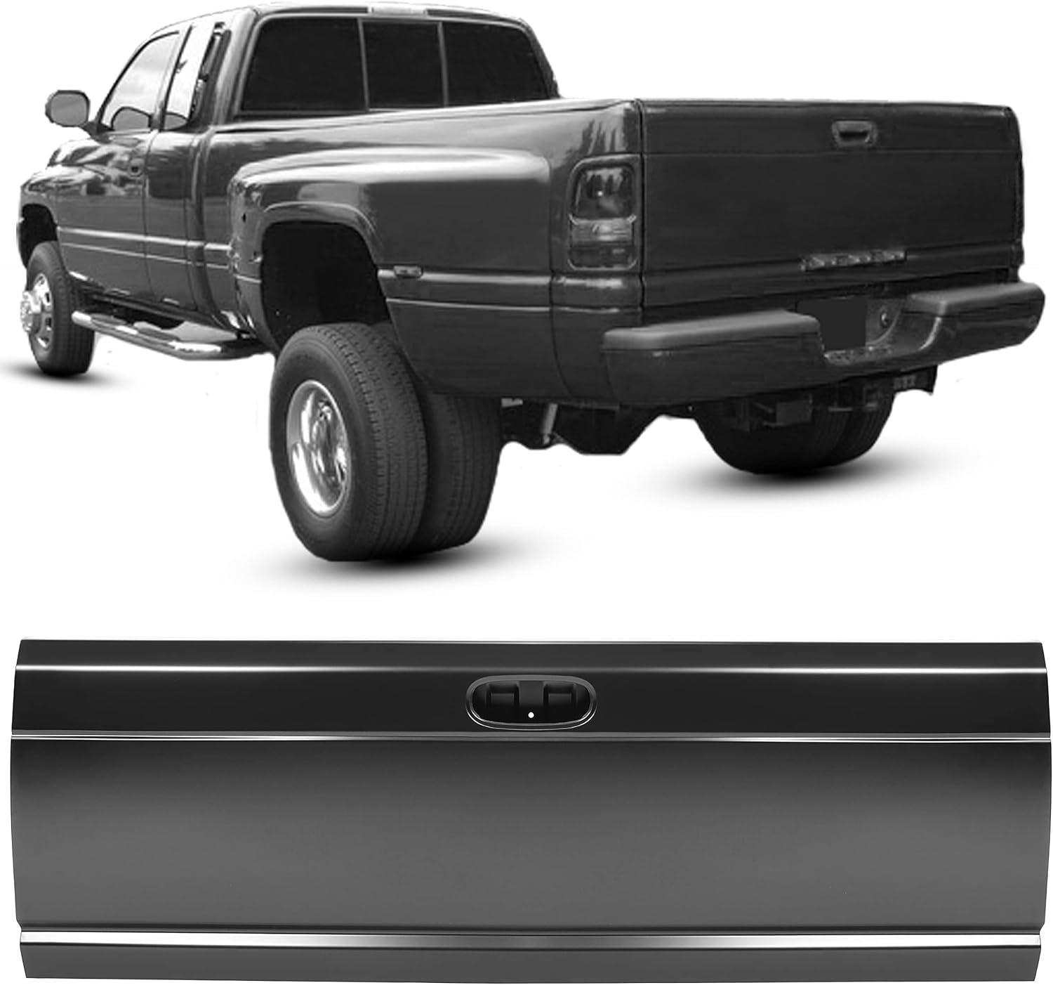 HECASA Tailgate Fits For 1998 1999 2000 2001 Dodge RAM 1500 2500 3500 Pickup Heavy Duty Steel