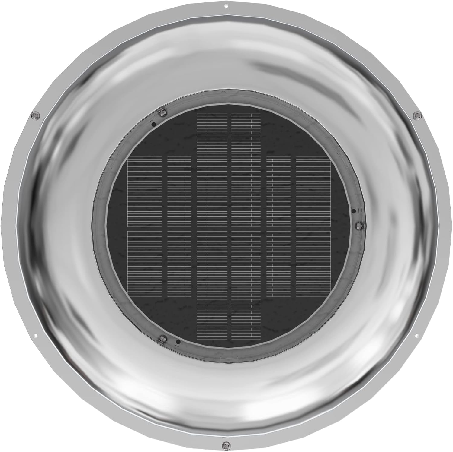 ECO HOUSE Solar Powered Roof Vent Exhaust Stainless Steel 5-inch Fan Ideal for Roof Attic RV Boats 12 CFM Only Exhaust ventilation Pack of 2