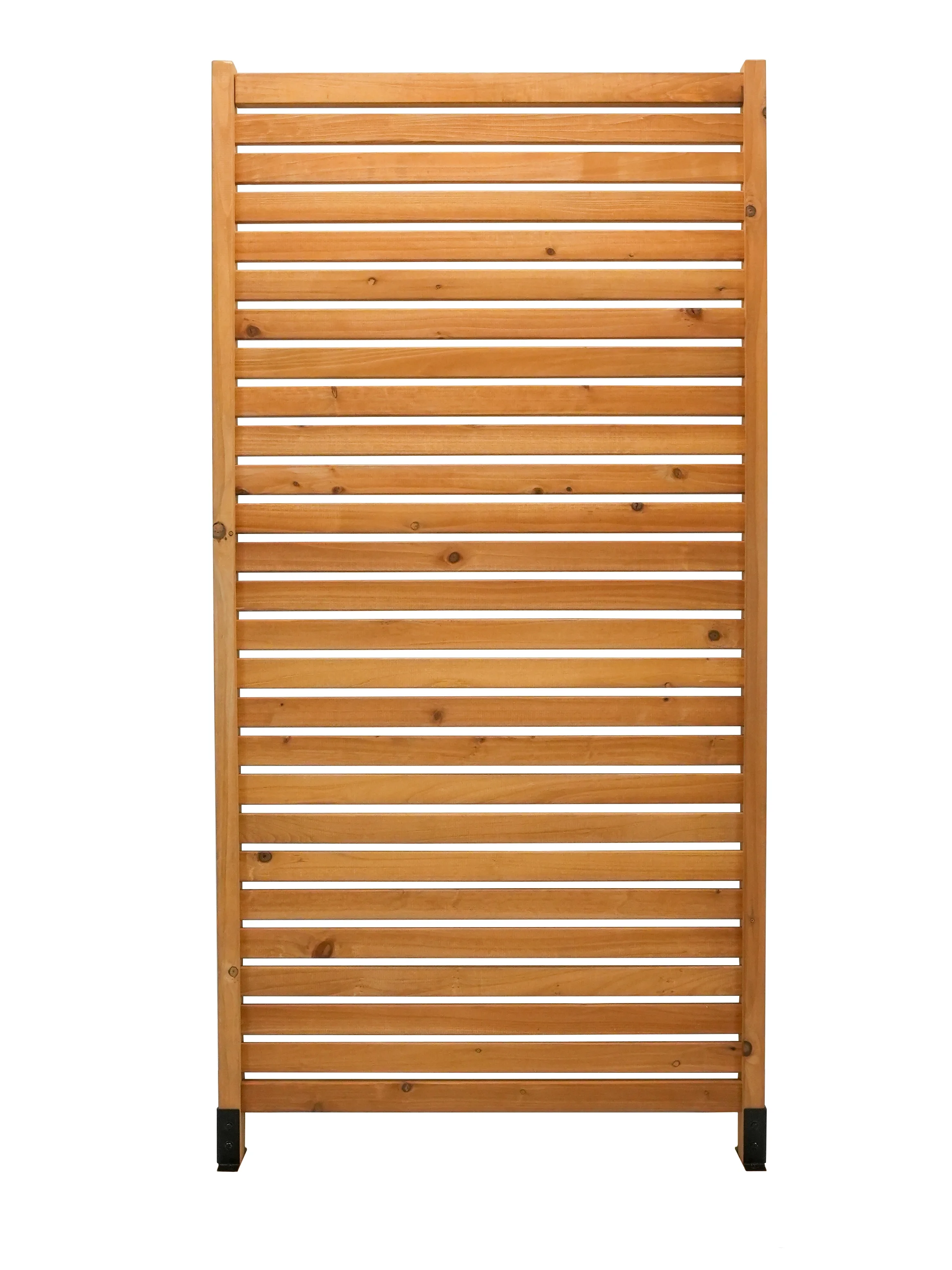 Enclo Privacy Screens EC18030 Tiaga 6 ft H x 3 ft W Freestanding or Surface Mounted Slatted Premium Wood Privacy Screen Kit (1 Panel)