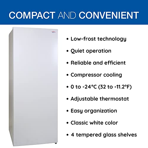 Koolatron Compact Upright Freezer, White