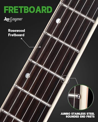 Leo Jaymz Electric Guitar Monsoon Series,Reverse Headstock,Mahogany Body,Roasted Maple Neck,Rosewood Fretboard,Locking Tuners,Rounded End Frets,AlnicoV Pickups,Fixed Bridge (Blue Flame)
