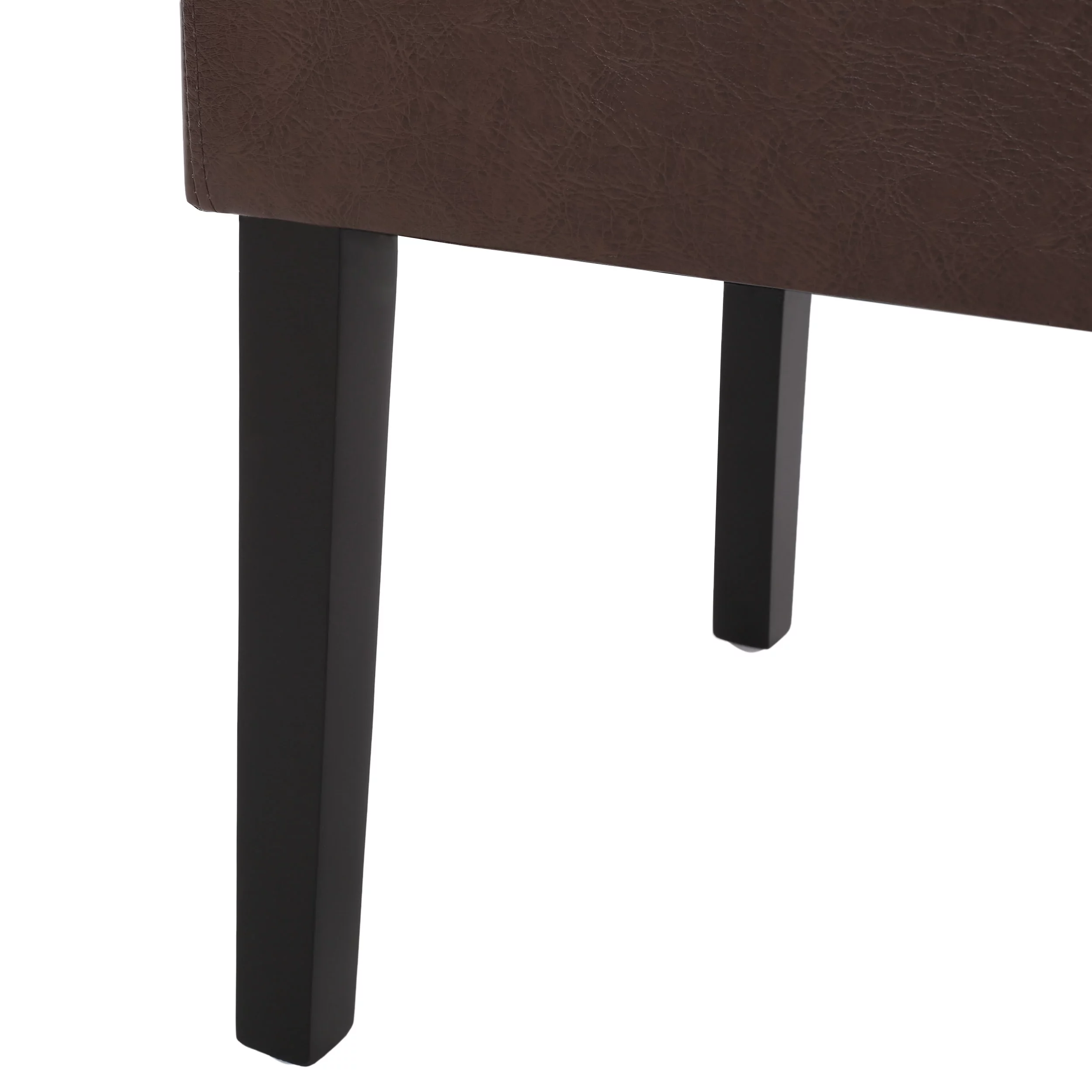Noble House Monita Faux Leather Dining Chairs, Set of 4, Dark Brown,Espresso